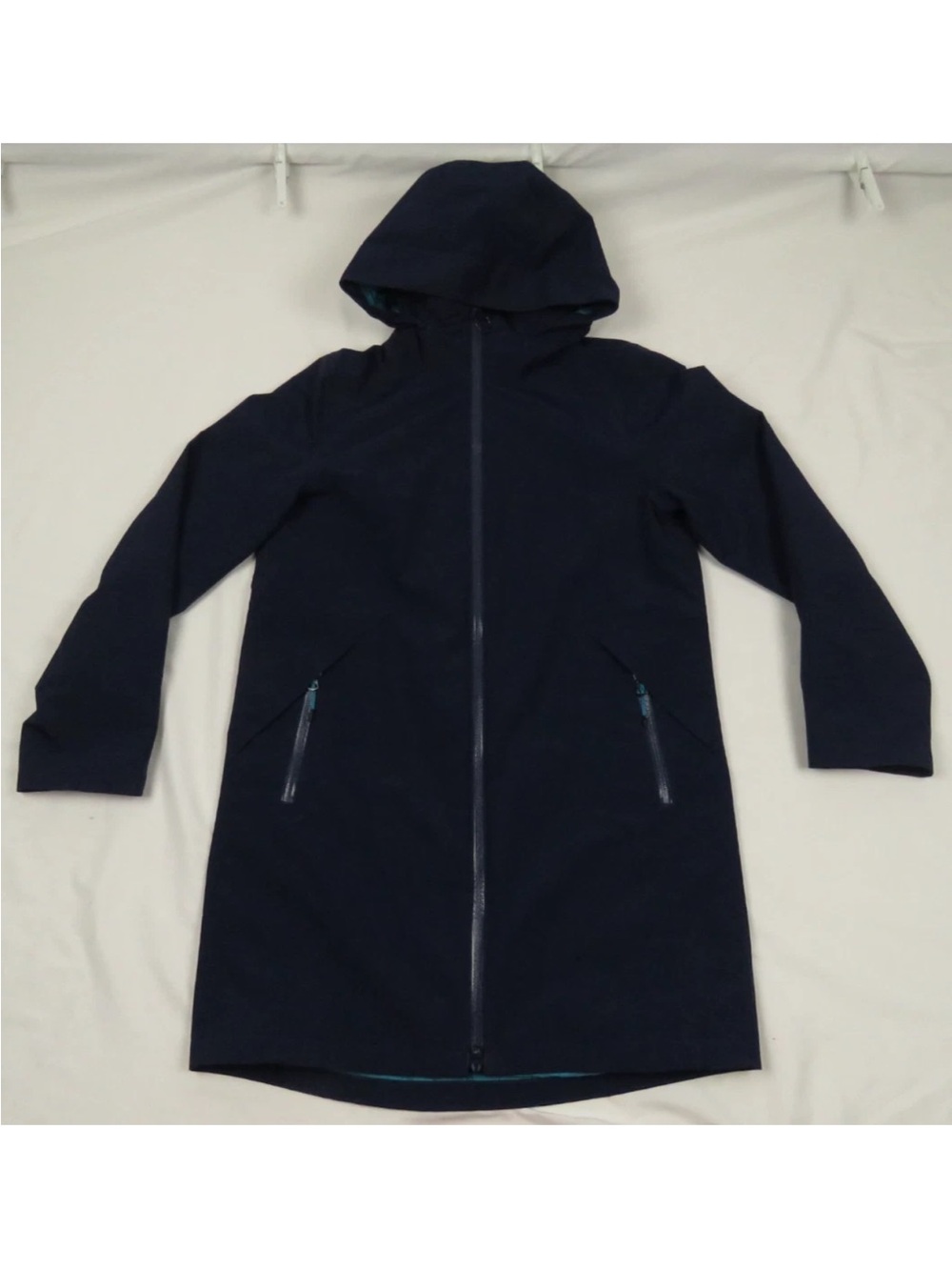 Lands End 3 in 1 Primaloft Squall Blue Hooded Full Zip Parka Coat Jacket S